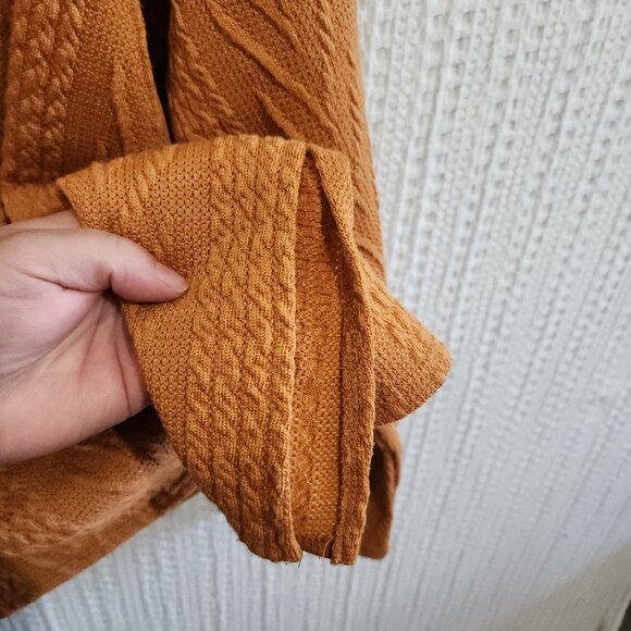 Hailey & Co Women's Plus Size Orange Cable Knit Light Sweater Size 2X - Picture 10 of 13
